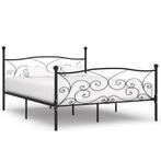 vidaXL Bedframe met lattenbodem metaal zwart 180x200 cm, Verzenden, Nieuw