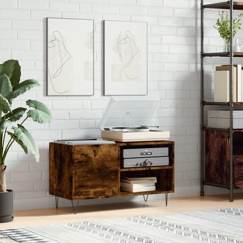 vidaXL Platenkast 85x38x48 cm bewerkt hout gerookt, Huis en Inrichting, Woonaccessoires | Cd- en Dvd-rekken, Nieuw, Verzenden