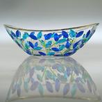 Secoloventesimo - Fruitschaal - Leaves gold n blue, Antiek en Kunst