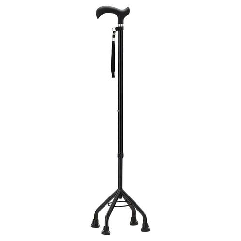 Wandelstok met 4 poten Zwart, Diversen, Verpleegmiddelen, Ophalen of Verzenden