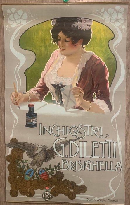 Diletti - Inchiostri Diletti 1910 originale, Antiek en Kunst, Kunst | Tekeningen en Fotografie