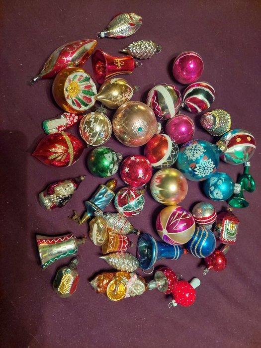 Kerstballen (40) - Ballen en figuren 6-8 cm - Glas, Diversen, Kerst