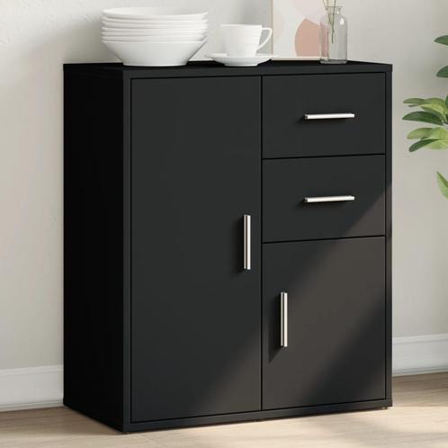 vidaXL Dressoir 60x31x70 cm bewerkt hout zwart, Huis en Inrichting, Kasten | Dressoirs, Nieuw, Verzenden