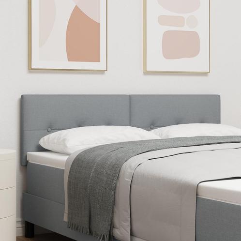 vidaXL Hoofdbord Met Knopen Lichtgrijs 140 cm Stof, Huis en Inrichting, Slaapkamer | Bedden, Nieuw, Verzenden