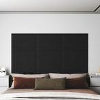 vidaXL Wandpanelen 12 st 2,16 m² 60x30 cm stof zwart, Doe-het-zelf en Bouw, Platen en Panelen, Verzenden, Nieuw