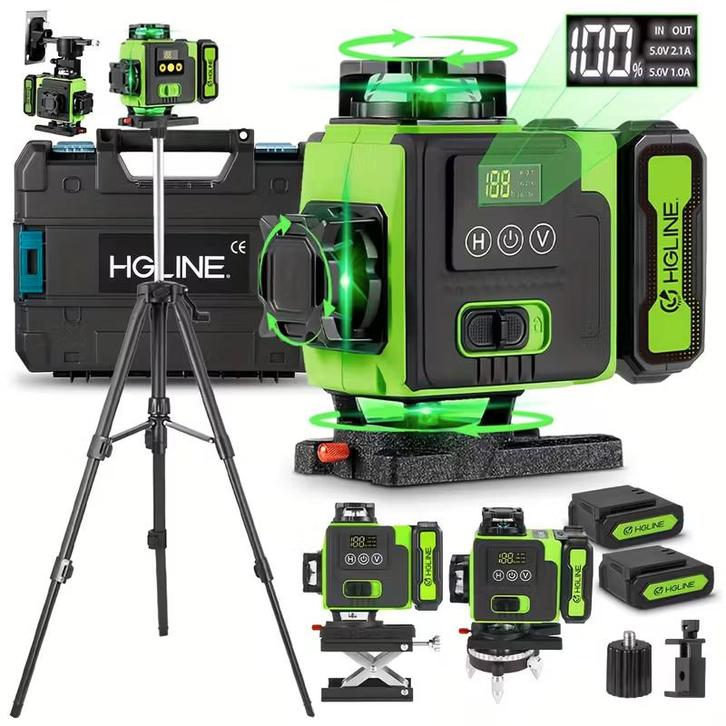 Kruislijner met statief - Zelfnivellerend - Bouwlaser - Lase, Doe-het-zelf en Bouw, Gereedschap | Overige machines, Verzenden