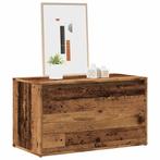 vidaXL Halbankje 80x40x45 cm bewerkt hout oud houtkleurig, Verzenden, Nieuw