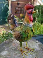 sculptuur, Colorful Proud Rooster - 49 cm - Metaal