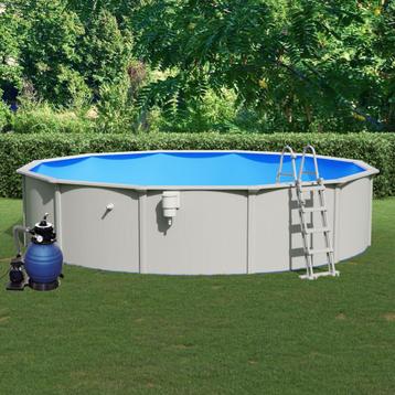 vidaXL Zwembad met zandfilterpomp en ladder 550x120 cm, Tuin en Terras, Verzenden, Nieuw