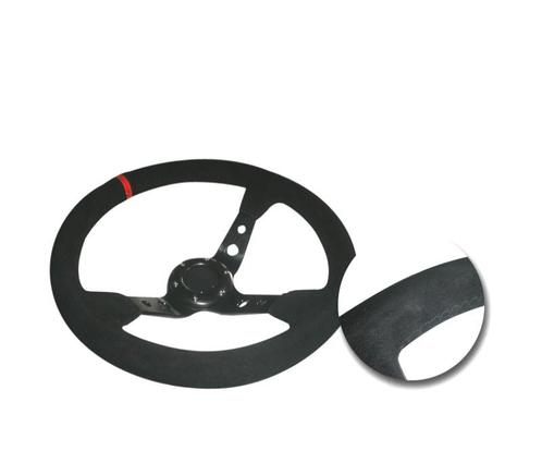 VOLANT TYPE OMP INVERSE DAIM NOIR ROUGE, Autos : Pièces & Accessoires, Commande, Envoi