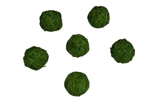 Rotan Stro Bal Appelgroen dia 4 cm 15 stuks, Huis en Inrichting, Woonaccessoires | Kunstplanten en Kunstbloemen, Nieuw