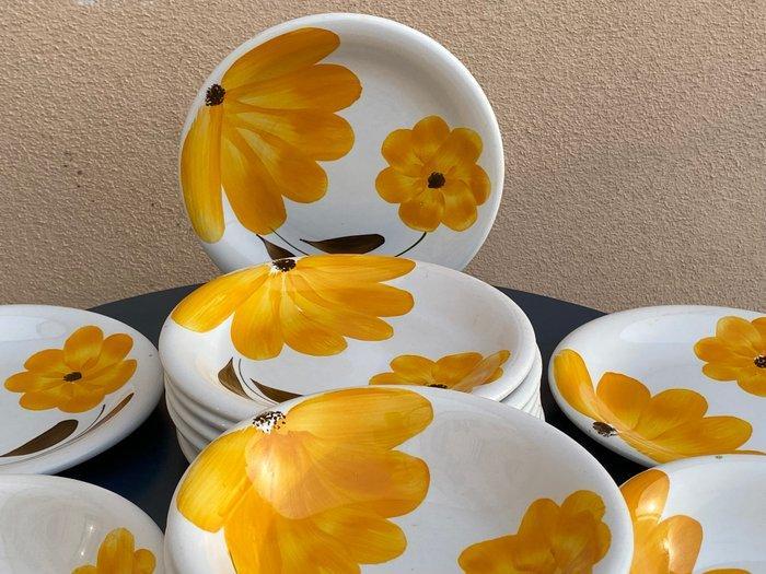 La Primula - dipinta a mano - Tafelservies (18) - Keramiek,, Antiquités & Art, Antiquités | Meubles | Tables