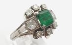 Ring Platina - 1.60ct. tw. Smaragd - Diamant, Nieuw