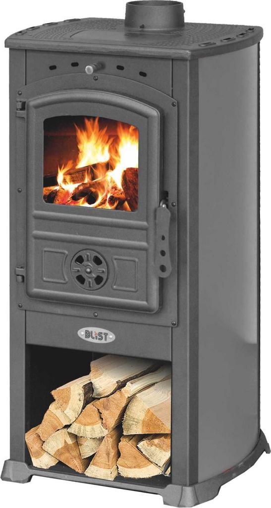 Houtkachel met Kookplaat - 7,3 kW Vermogen - Gietijzeren..., Huis en Inrichting, Kachels, Houtkachel, Hout, Nieuw, Vrijstaand