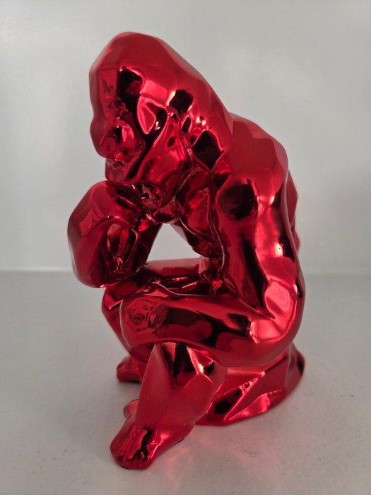 Richard Orlinski (1966) - Kong Thinker Spirit - Red chrome, Antiquités & Art, Art | Objets design