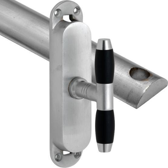 Kruk-espagnolet Ton Ebben mat chroom inclusief 1 stang, Doe-het-zelf en Bouw, Hang- en Sluitwerk, Klink of Kruk, Nieuw, Overige materialen