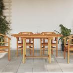 vidaXL Table extensible de jardin 110-160x80x75 cm bois, Verzenden