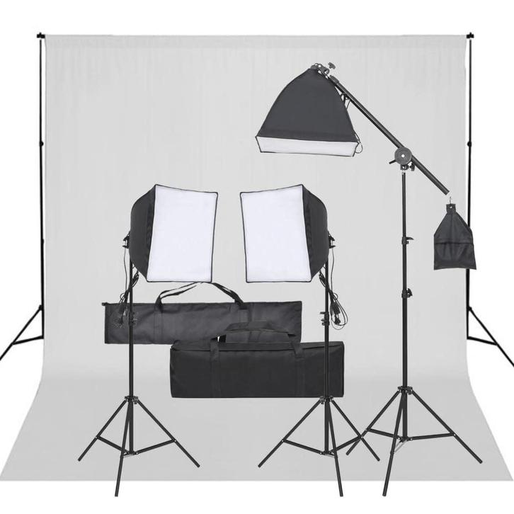 VD Fotostudioset met verlichtingsset en achtergrond, Auto diversen, Autogereedschap, Verzenden