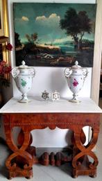 Console - Marbre, Noyer, Antiek en Kunst
