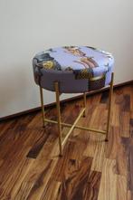 Pouf - Tabouret avec tissu vintage Fornasetti - métal, bois,