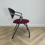 Vepa Alpine vergaderstoel / stapelstoel, rood - antraciet, Gebruikt, Zwart, Hout, Eén