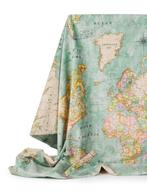 Wereldbol in aquarel - Verfijst fluweel in een Limited