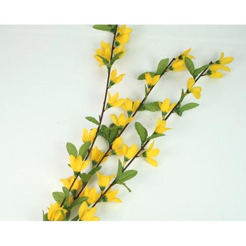 Forsythia 70 cm met +/-30 bloemen Kunsttak, Huis en Inrichting, Woonaccessoires | Kunstplanten en Kunstbloemen, Nieuw