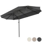 2dekans | LifeGoods Dubbele Parasol - 270x460cm - Waterdicht, Tuin en Terras, Ophalen of Verzenden, Nieuw