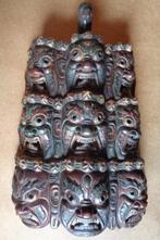 Oud groot Tibetaans dansmasker - RAHULA - Nepal - Eind 20e, Antiquités & Art