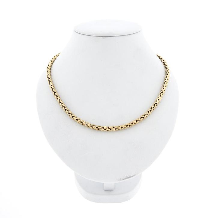 Gouden vossenstaart schakelcollier (Ketting), Bijoux, Sacs & Beauté, Colliers, Enlèvement ou Envoi