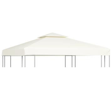 vidaXL Vervangend tentdoek prieel 310 g/m² 3x3 m crèmewit, Tuin en Terras, Partytenten, Verzenden, Nieuw