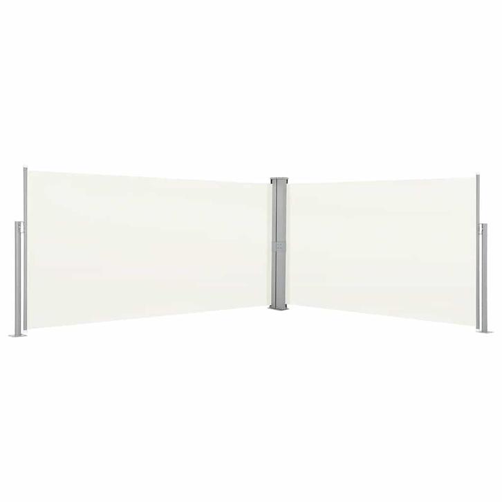 vidaXL Windscherm uittrekbaar 160x600 cm crème, Tuin en Terras, Parasols, Nieuw, Verzenden