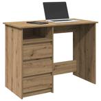 vidaXL Bureau 102x50x75 cm bewerkt hout artisanaal, Huis en Inrichting, Verzenden, Nieuw