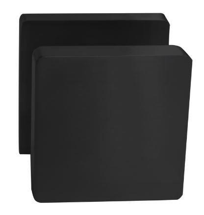 Intersteel Knop vierkant vast op rozet zwart, Doe-het-zelf en Bouw, Hang- en Sluitwerk, Ophalen of Verzenden