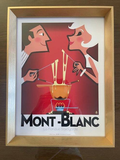 Monsieur Z - Affiche originale MONT-BLANC La fondue, Antiek en Kunst, Kunst | Tekeningen en Fotografie