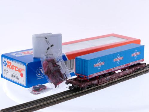 Schaal H0 Roco 47026 containerwagen Sdkms 707 Bad Reiche..., Hobby en Vrije tijd, Modeltreinen | H0, Gelijkstroom, Analoog, Zo goed als nieuw
