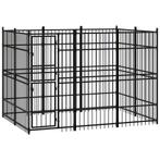 vidaXL Hondenkennel 5,53 m² staal, Verzenden, Nieuw