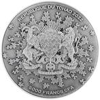 Tchad. 5000 Francs 2022 Earth Puzzle - 1 oz Ag & 4,5 oz Cu