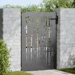 vidaXL Tuinpoort met slot Zwart 105 x 125 cm Poedercoated, Tuin en Terras, Verzenden, Nieuw