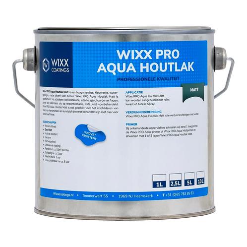 Wixx PRO Aqua Houtlak Matt RAL 9016 | Verkeerswit 20L, Bricolage & Construction, Peinture, Vernis & Laque, Envoi
