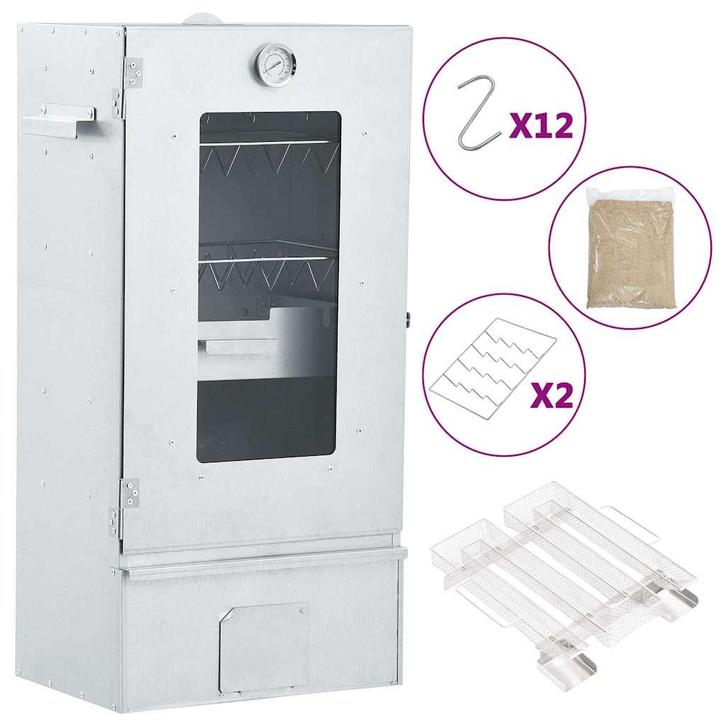 vidaXL BBQ-rookoven met koude rookgenerator gegalvaniseerd, Elektronische apparatuur, Overige elektronische apparatuur, Nieuw