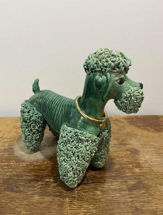 Vallauris - Beeldje - Large Emerald Green Spaghetti Poodle, Antiek en Kunst, Antiek | Glaswerk en Kristal