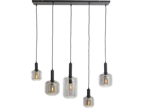 Light & Living Hanglamp Lekar - Smoke Glas - 110x22x32cm -, Huis en Inrichting, Lampen | Hanglampen, Nieuw, Verzenden