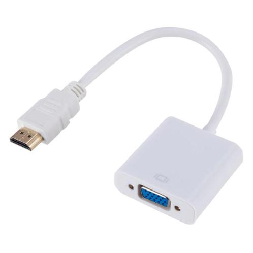 VGA naar HDMI Kabel - 1080p Full HD High Speed Wit, Informatique & Logiciels, Pc & Câble réseau, Envoi