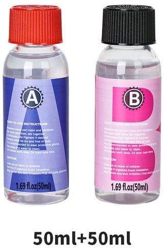 Epoxy giethars a en b 1:1 50+50 ml clear resin crystal art, Hobby en Vrije tijd, Knutselen, Nieuw