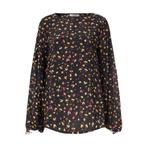 Dorothee Schumacher • zwarte blouse met bloemen • 38 (3), Maat 38/40 (M), Verzenden, Zwart, Nieuw