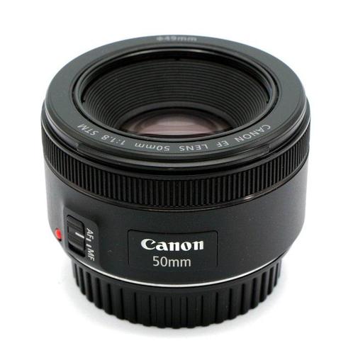 Canon EF 50mm f/1.8 STM met zonnekap - standaard lens,, Audio, Tv en Foto, Fotocamera's Digitaal