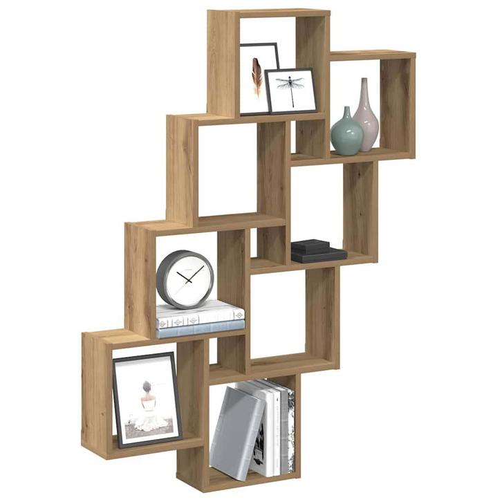 vidaXL Wandschap kubus 90x15x119,5 cm bewerkt hout, Huis en Inrichting, Kasten | Wandmeubels, Nieuw, Verzenden