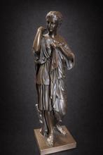 Ferdinand Barbedienne - Sculpture, Diane de Gabii - 43 cm -, Antiek en Kunst