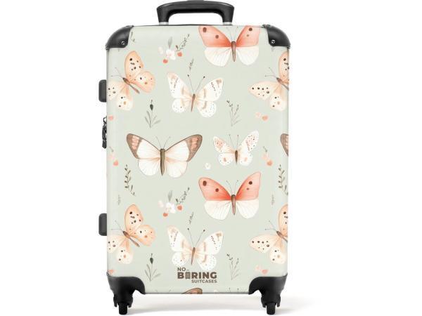 Veiling - Kindertrolley meisjes vlinders 36l, Motoren, Accessoires | Koffers en Tassen